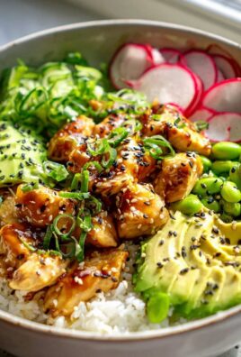 Avocado Limette Hähnchen Poke Bowl: Schnell & Gesund