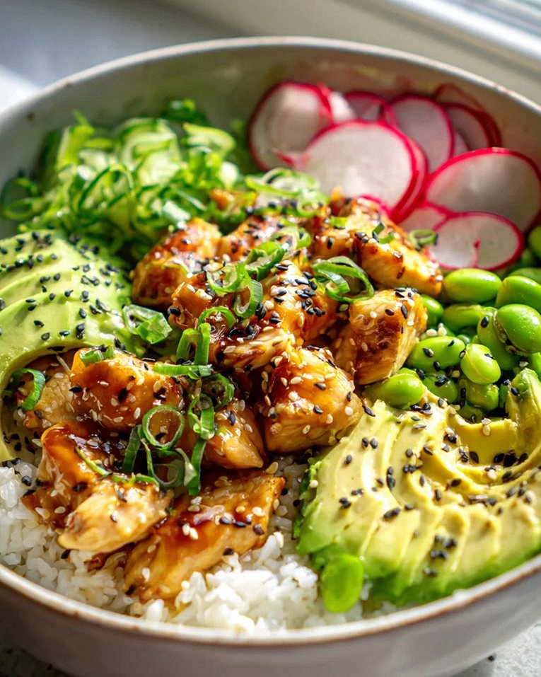 Avocado Limette Hähnchen Poke Bowl: Schnell & Gesund – Schritt 1