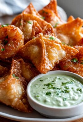 Avocado-Limetten-Wontons mit Garnelen