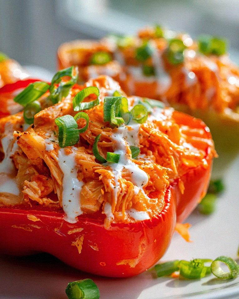 Buffalo Chicken Stuffed Peppers – Pikante Paprika-Sensation! – Schritt 2
