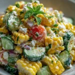 Cremiger Street Corn Gurkensalat – Erfrischend und lecker!
