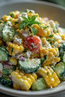Cremiger Street Corn Gurkensalat – Erfrischend und lecker!