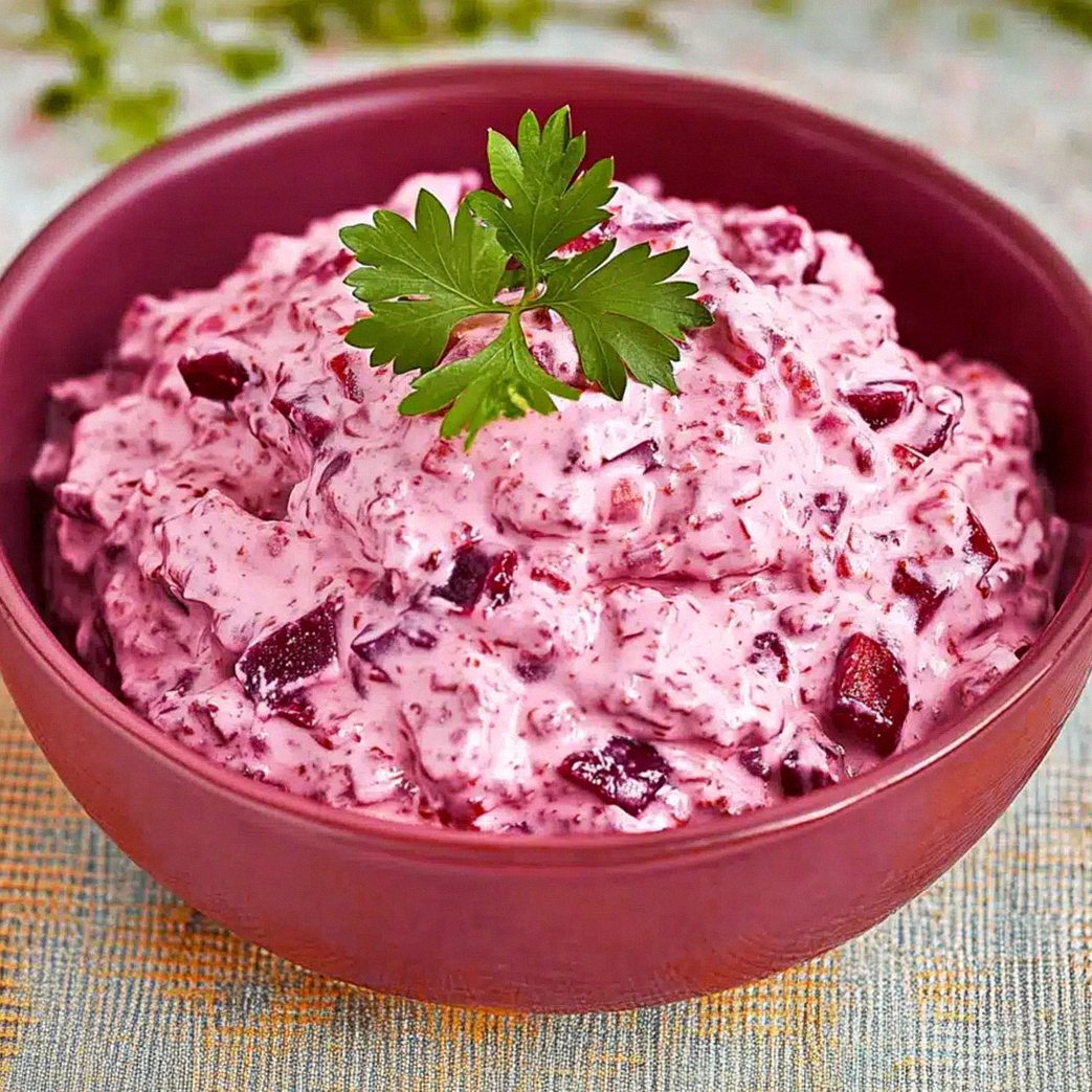 Diesen leckeren Rote Bete Dip kannst Du mit meinem Rezept ganz einfach selber machen! Passt perfekt zu Brot! Jetzt ausprobieren!