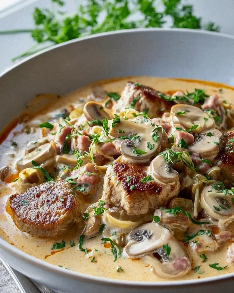 Filettopf mit Champignons