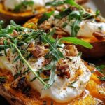 Gefüllte Süßkartoffeln mit Burrata