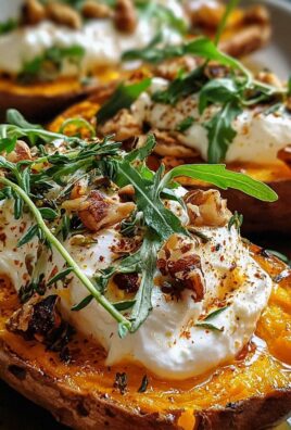 Gefüllte Süßkartoffeln mit Burrata