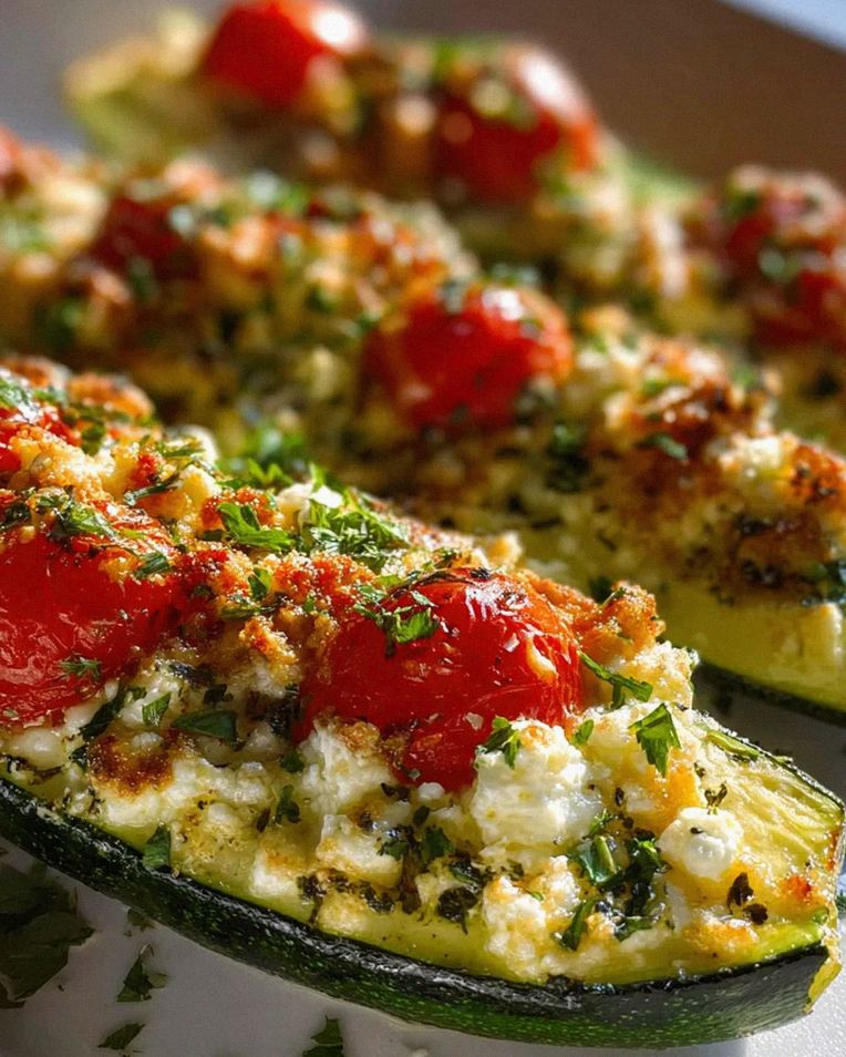 Gefüllte Zucchini mit Feta – Leckeres Rezept für Genießer! – Schritt 1
