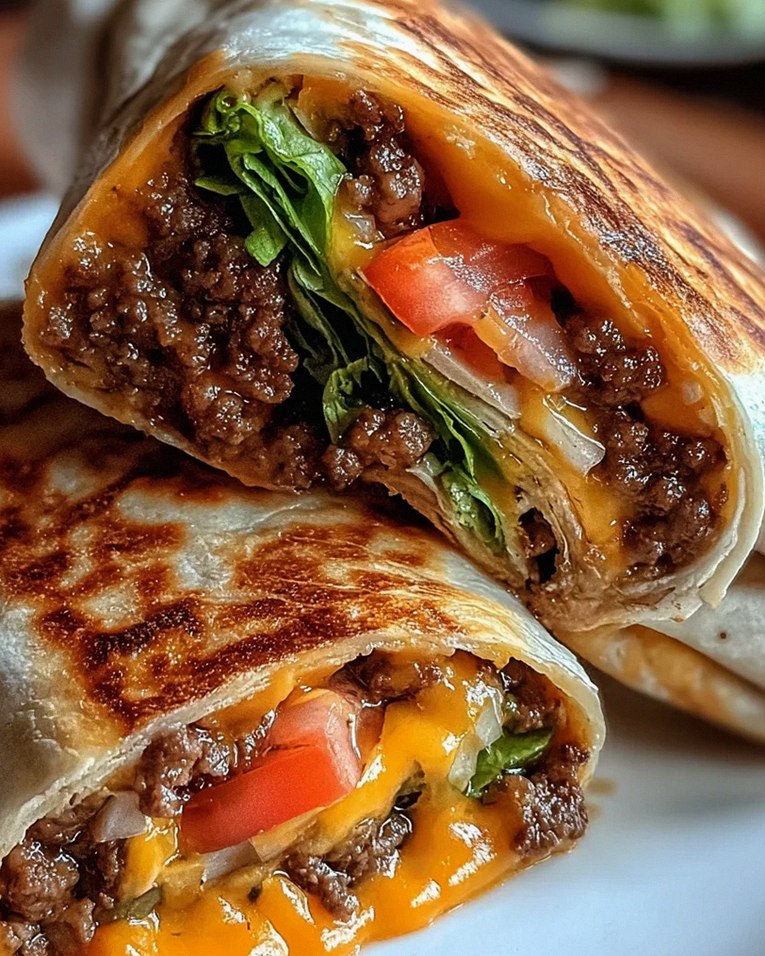 Gegrillte Cheeseburger-Wraps – Schritt 2