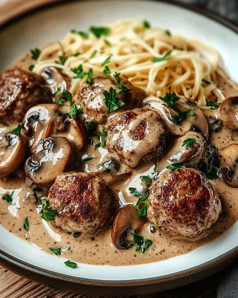 Hackbällchen in Champignon-Rahmsoße – Schritt 1