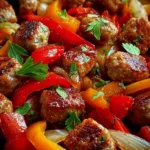 Italienische Wurst mit Paprika und Zwiebeln
