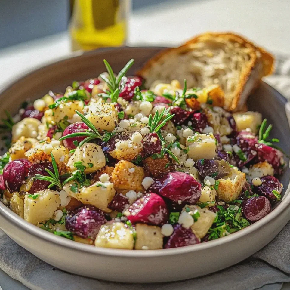 Kichererbsen Rote Bete Feta Salat mit Zitronen-Vinaigrette – Schritt 1