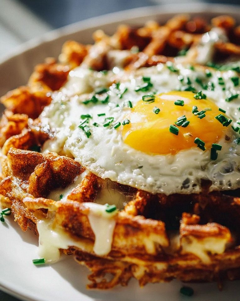 Lecker: Ei & Käse Hash Brown Waffeln – Perfektes Frühstück! – Schritt 1