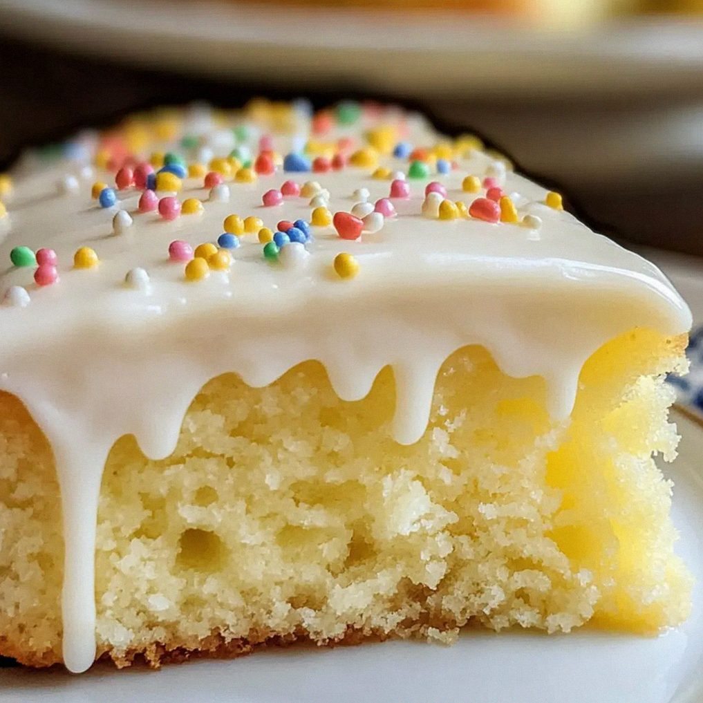 Limonade Poke Kuchen für den perfekten Sommergenuss