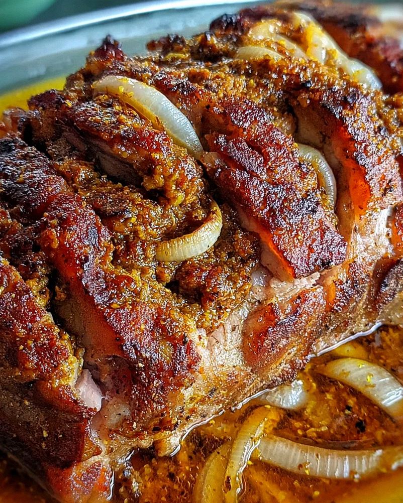 Räuberbraten, schmort im Ofen einfach vor sich hin