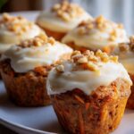 Saftige Karottenkuchen Muffins: Frischkäse Topping Traum