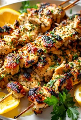 Saftige Knoblauch Zitronen Hähnchenspieße vom Grill Rezept