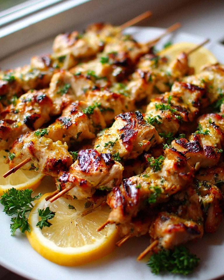 Saftige Knoblauch Zitronen Hähnchenspieße vom Grill Rezept – Schritt 2