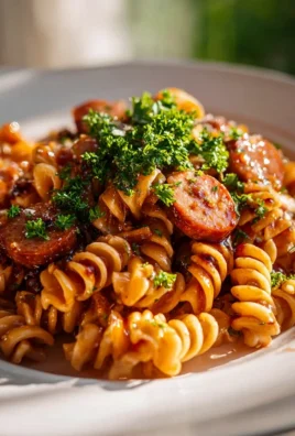 Scharfe Honig BBQ Wurst Pasta aus einer Pfanne – Schnell & Lecker!