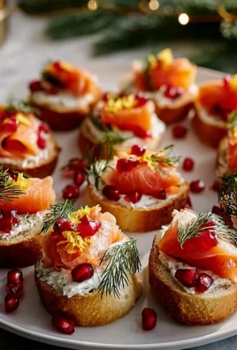 Weihnachts-Bruchetta-Kranz mit Räucherlachs Rezept