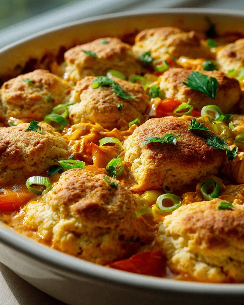Würziger Buffalo Chicken Cobbler: Ranch-Keks-Kruste Traum – Schritt 1