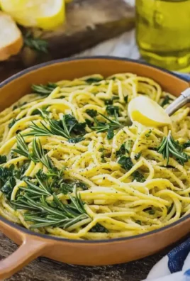 Zitronenspaghetti mit Spinat schnell zubereiten