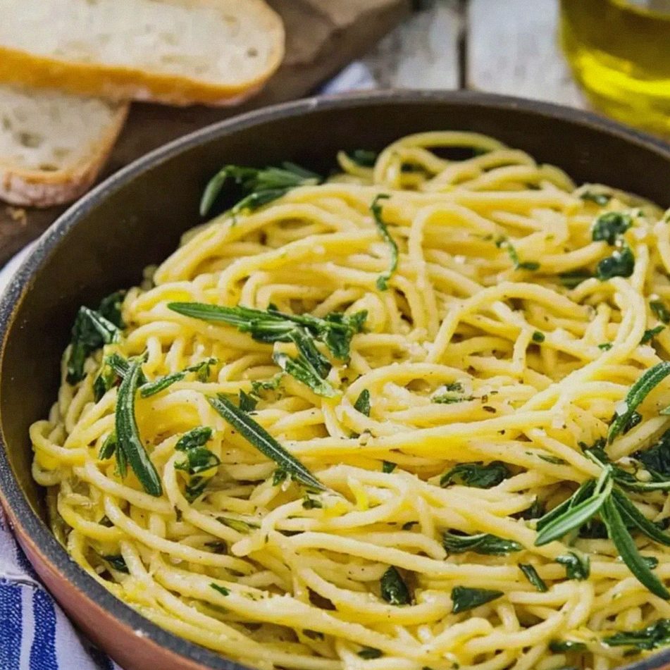 Zitronenspaghetti mit Spinat schnell zubereiten – Schritt 2